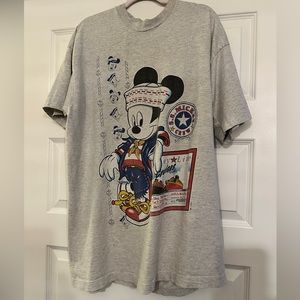 Vintage SS Mickey Crew Mouse Shirt 90s Grey XXL Super Comfy